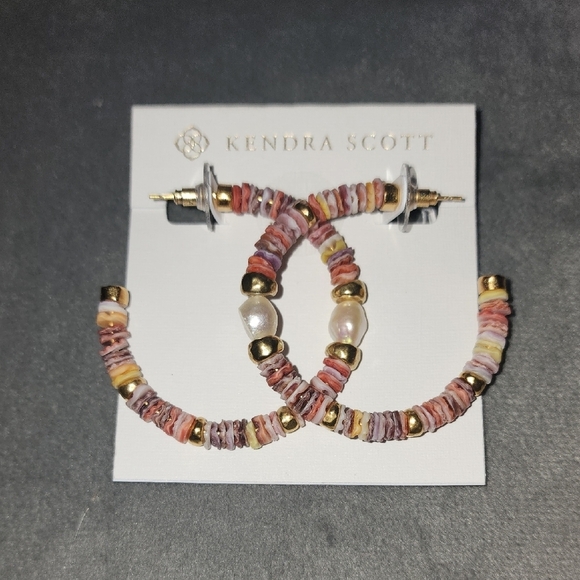 Kendra Scott Gold Statement Earrings - Picture 1 of 2